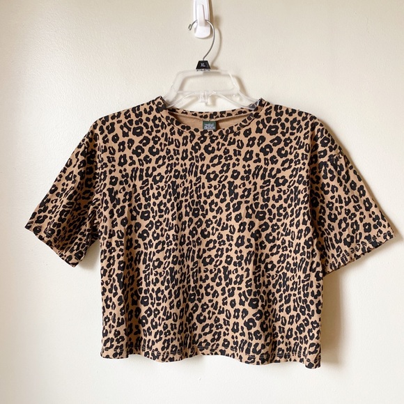 wild fable Tops - Wild Fable | Leopard Print Crop Tee
